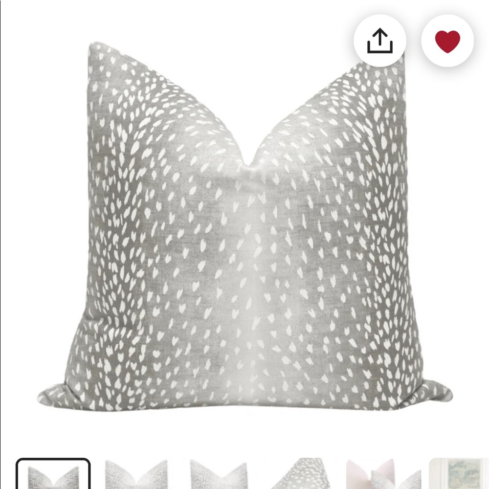 Set of Gray Antelope Pillow Covers 26x26